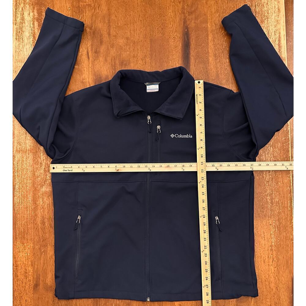 EUC Columbia Men's Ascender Softshell Jacket Navy Blue XXL - Picture 4 of 9